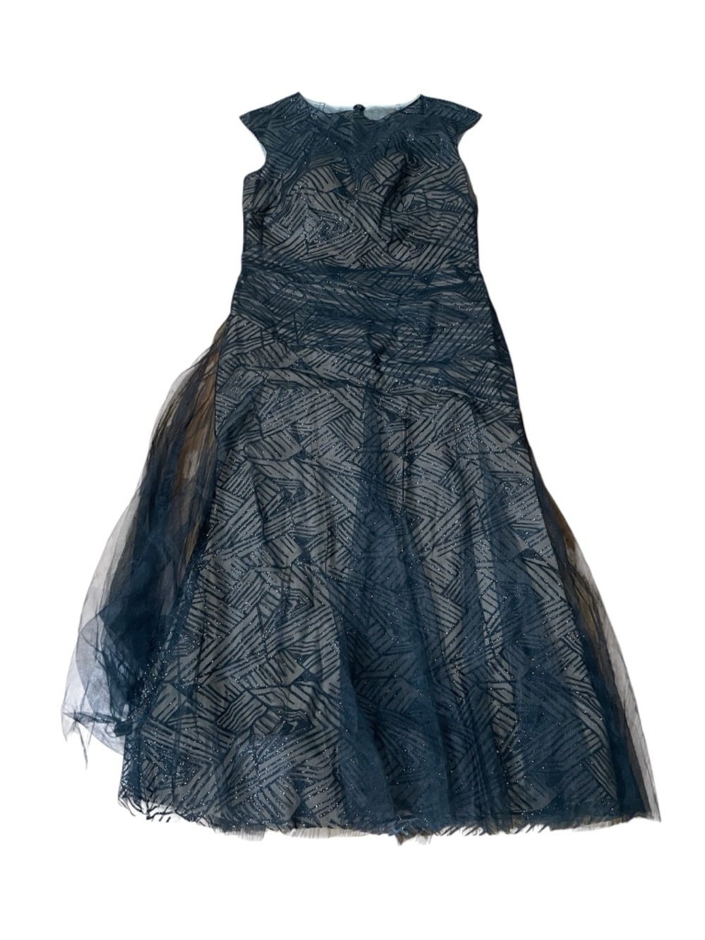 Rene Ruiz Collection black Tulle Illusion Gown size 14